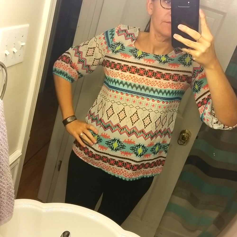 🖤3/$20🖤 boho 3/4 Sleeve Top